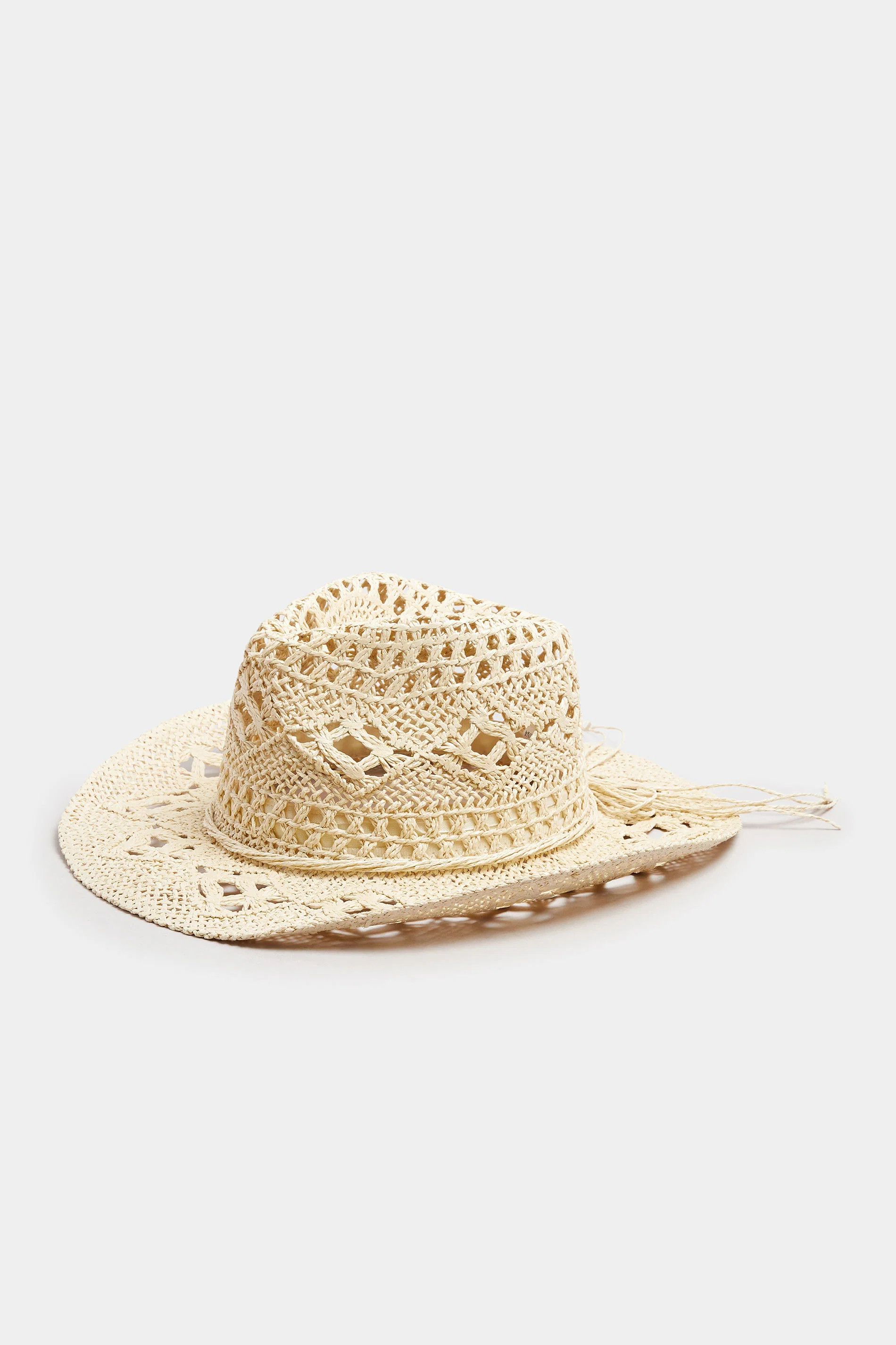 Natural Brown Straw Cowboy Hat | Yours Clothing UK