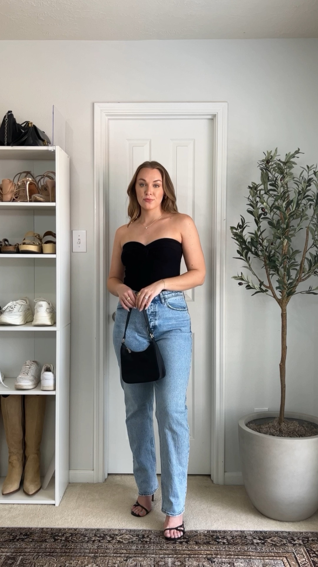 summer date night outfits, day 5/5 ⁠🤍⁠
⁠
- top + bag @amazonfashion⁠ (M)
- jeans @abercrombie ⁠(28L)
- heels @express⁠
.⁠
.⁠
.⁠
.⁠
trendy fashion, trendy outfit, date night outfit, grwm, Pinterest outfit, casual chic style, casual wear, Pinterest style, Pinterest girl, minimal style, easy outfit, summer style, styling reels, Amazon fashion finds, outfit of the day. 

#LTKstyletip #LTKunder100 #LTKunder50