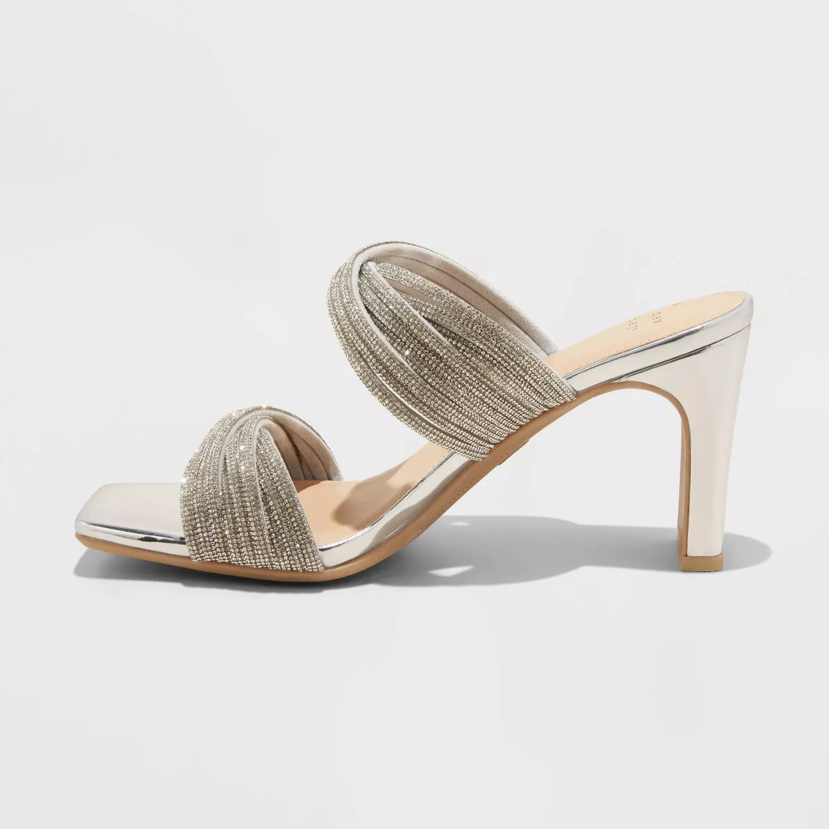 Women's Tammy Rhinestone Heels - A New Day™ Silver | Target