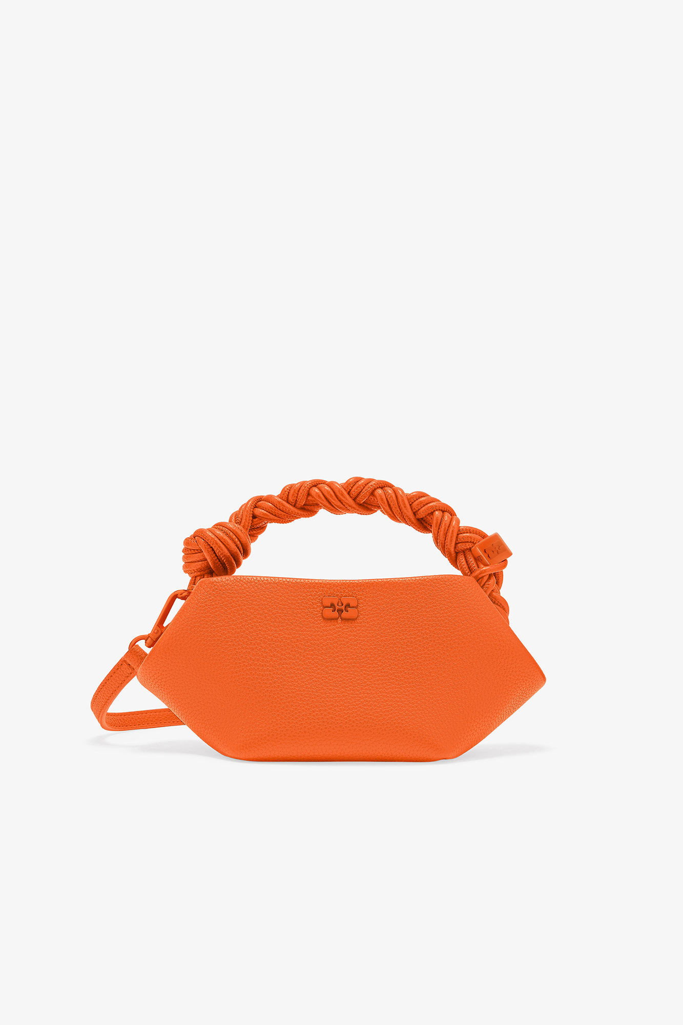 Genarbte, Mini-Bou-Tasche in Orange | Ganni