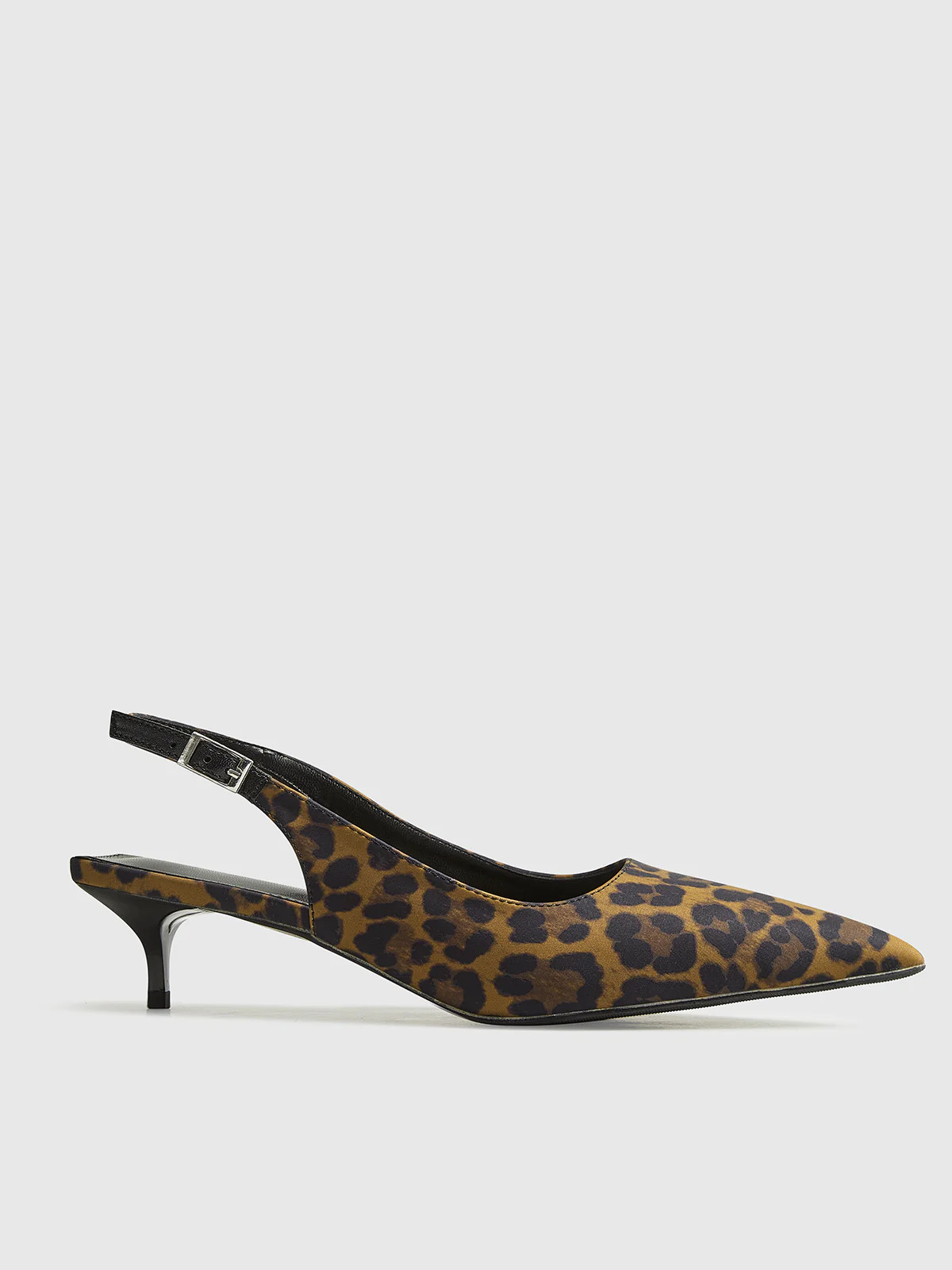 Leopard Kitten Slingback Pumps | Commense