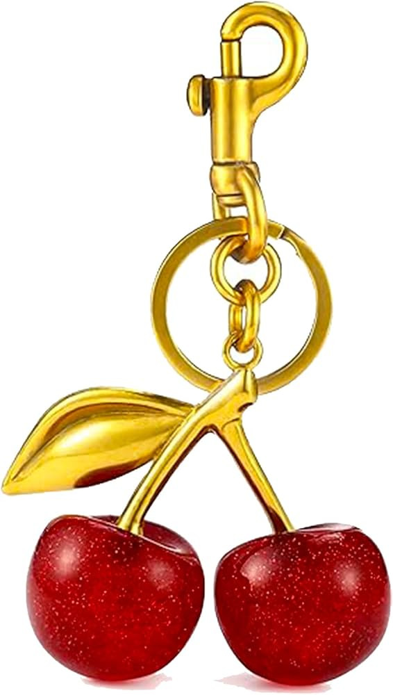 Cherry Bag Charm purse charms Keychain- car cherry accessories keychian gifts for women | Amazon (US)
