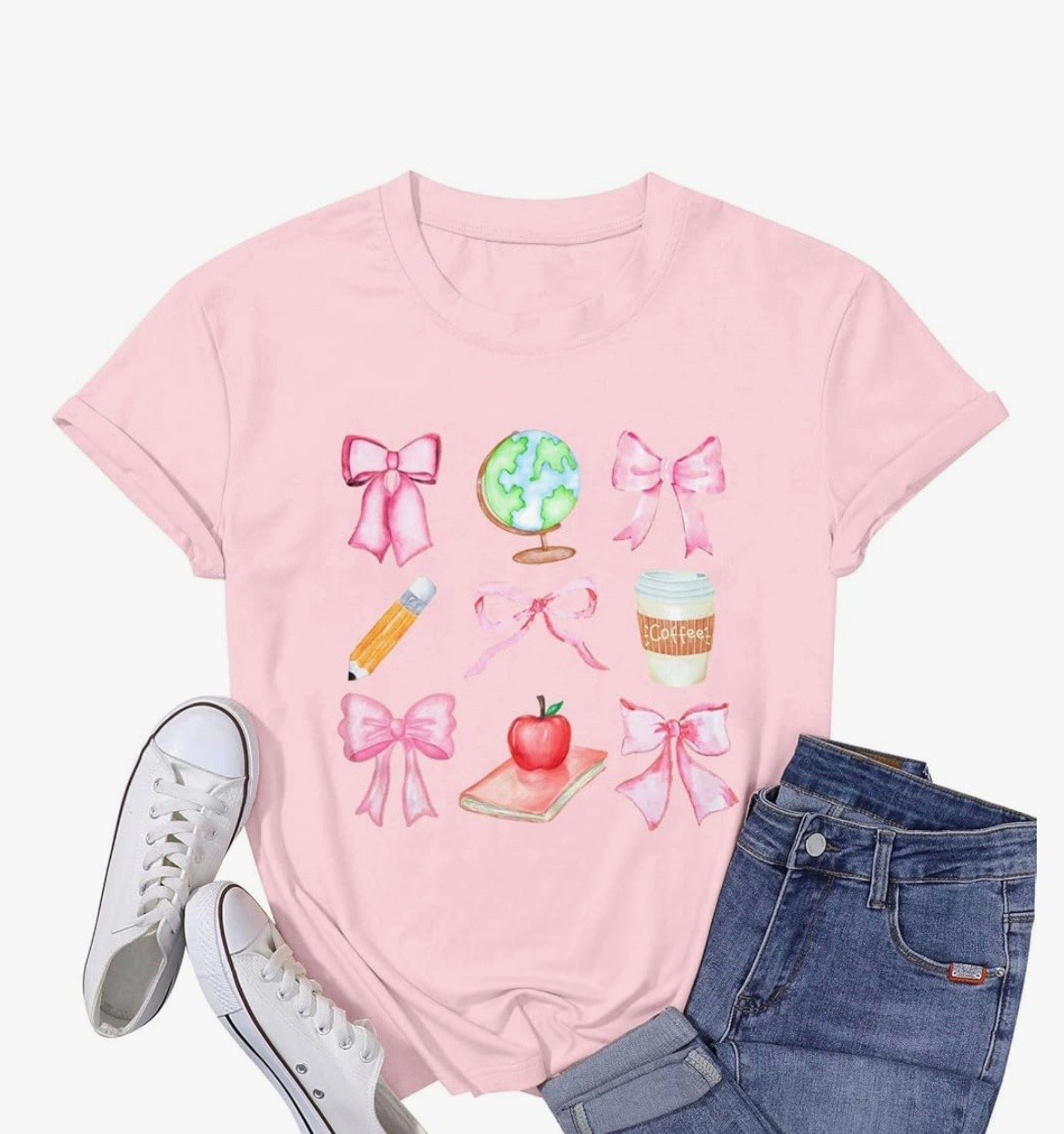 Back to school teacher tshirts 🍎🍏✏️🎀 #teachertshirts #backtoschool  #ootd 

#LTKWorkwear #LTKStyleTip #LTKFindsUnder50