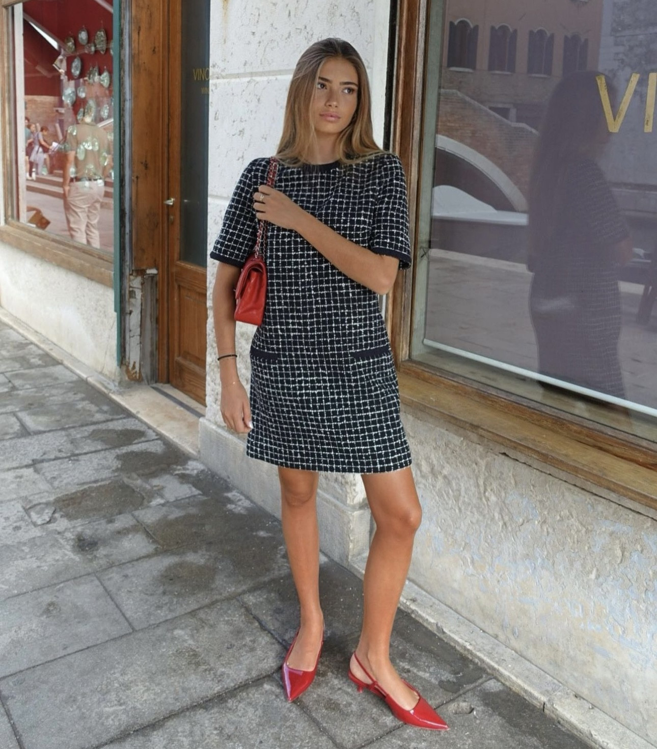 Tweed dress 🤍
