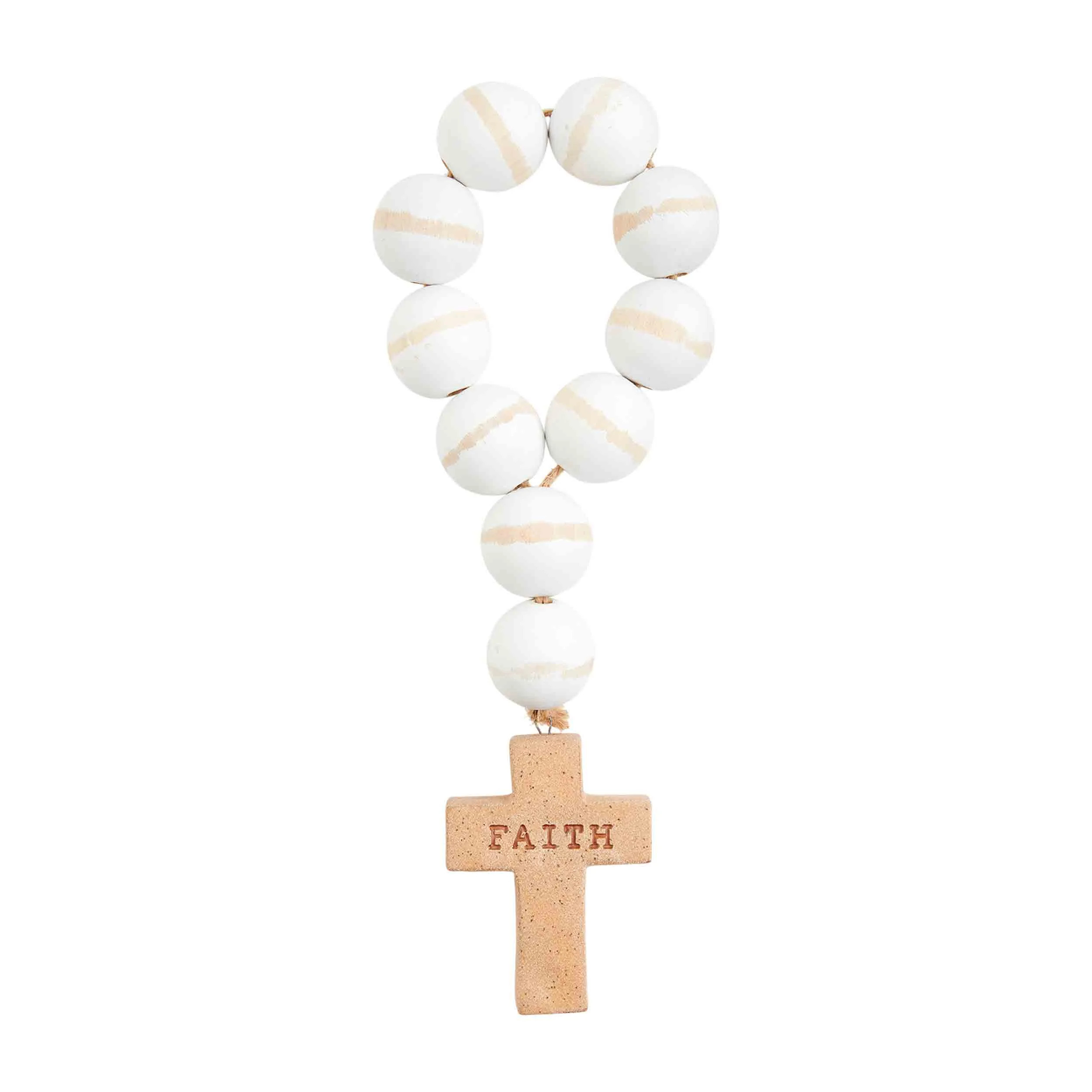 Cross Terracotta Decor Beads | Mud Pie | Mud Pie (US)