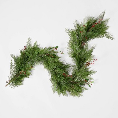 72" Christmas Garland Red/Green - Threshold™ designed with Studio McGee | Target
