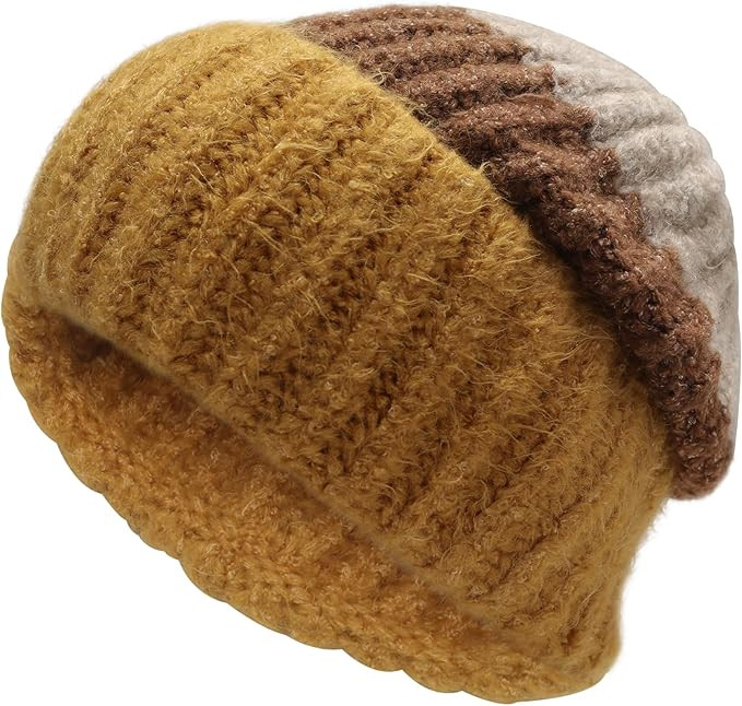 ZLYC Winter Slouchy Beanie Hat Warm Ribbed Knit Stretch Skull Cap for Women Men | Amazon (US)
