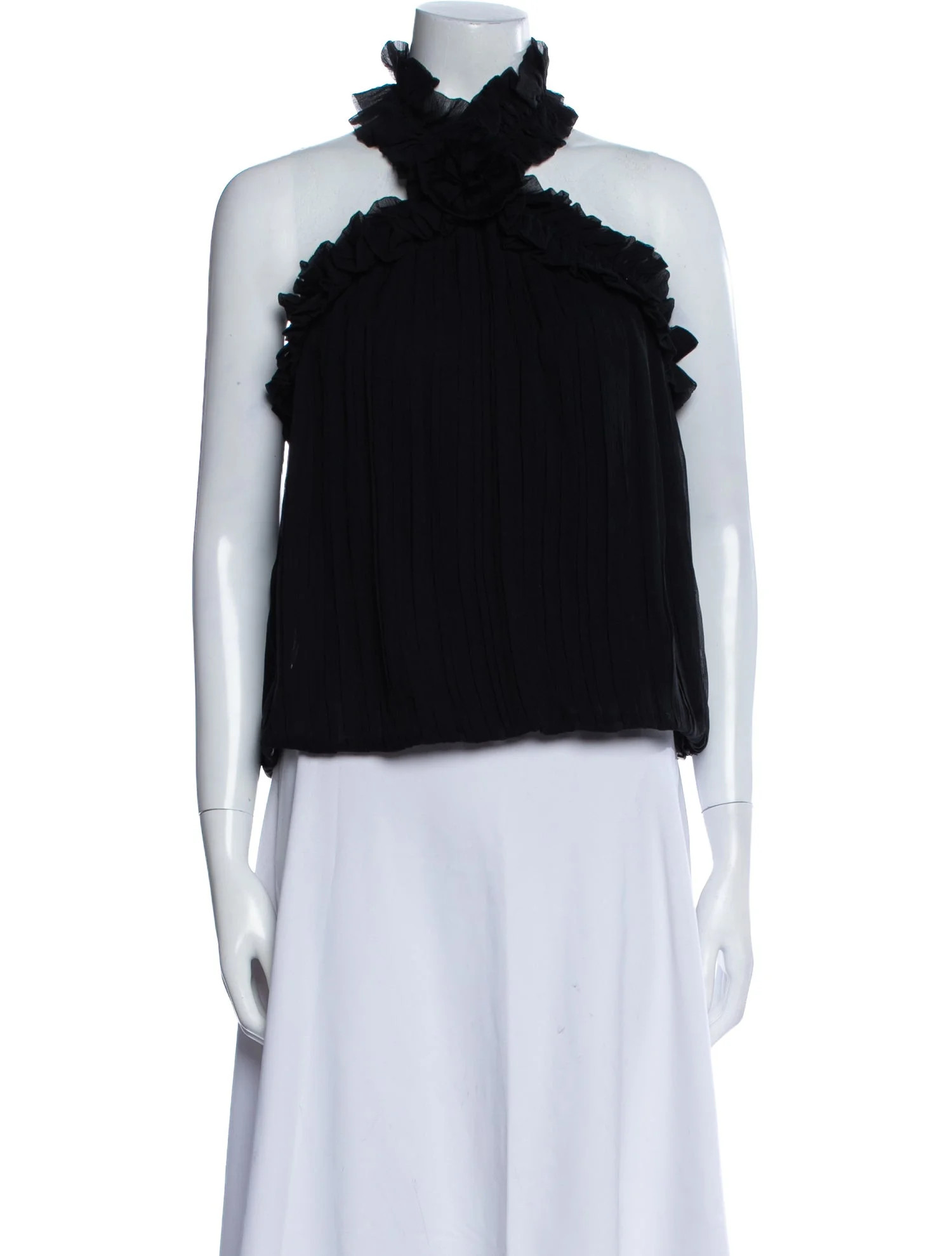 Silk Halterneck Crop Top | The RealReal