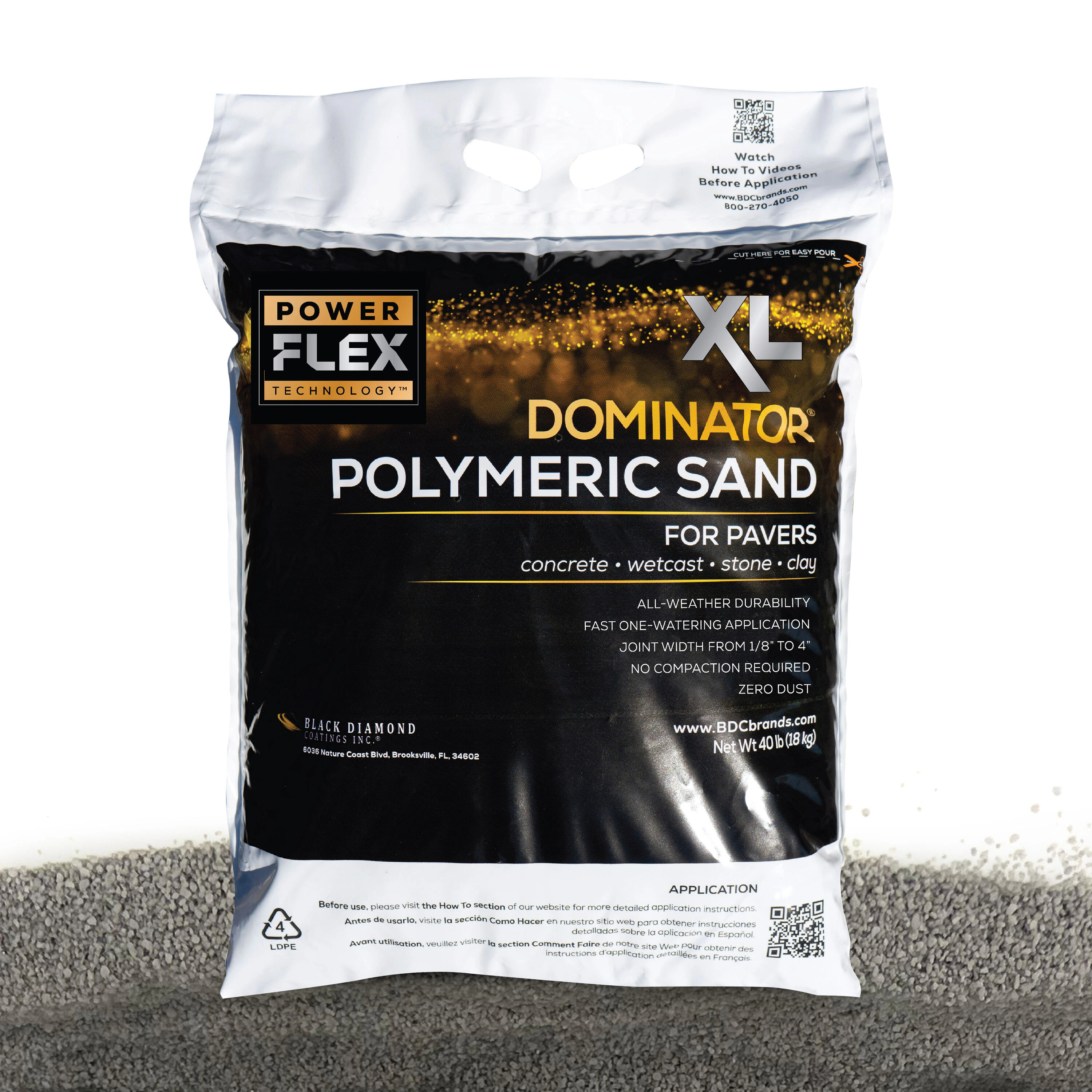 DOMINATOR 40 Pound(s) Titanium Gray Paver Polymeric Sand in Gray/Silver | DPSXL40TG | Lowe's
