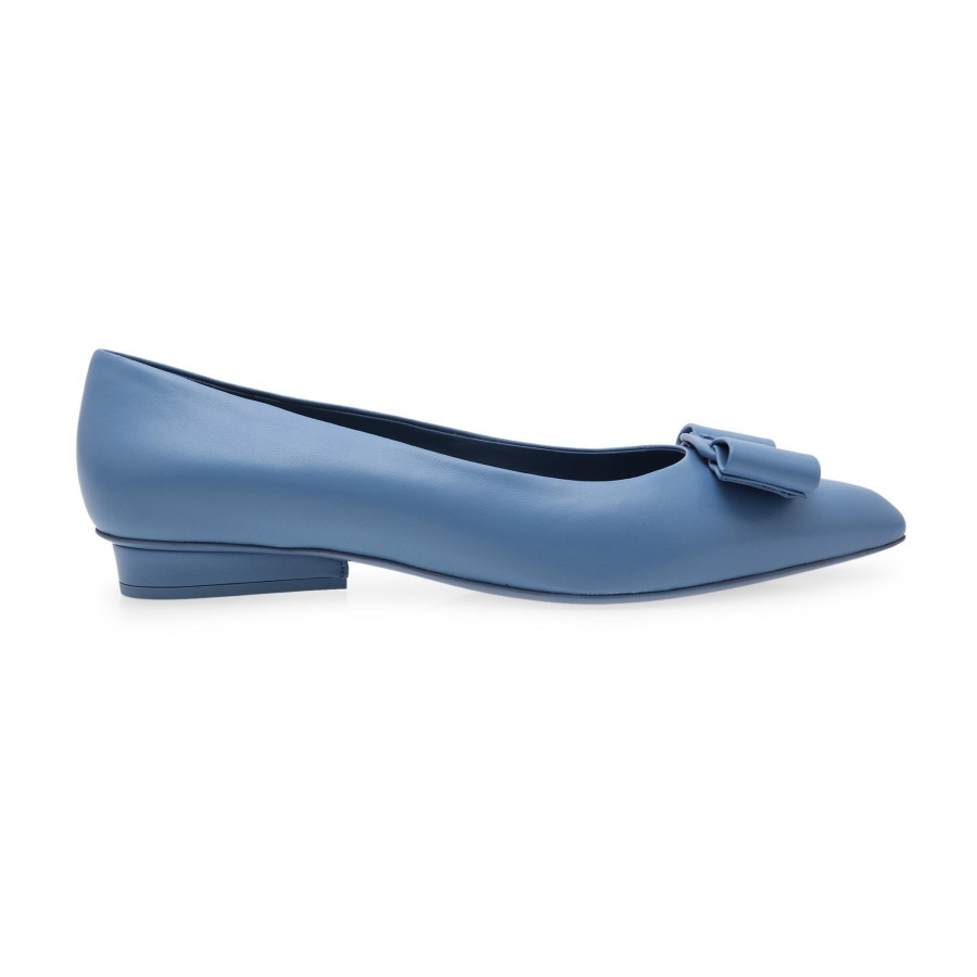 Salvatore Ferragamo Ladies Blue Viva Ballet Flat | Jomashop.com & JomaDeals.com