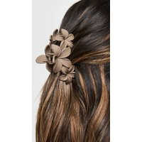 boohoo Women's Triple Flower Claw Clip in Chocolate | Polyurethane | boohoo (US & Canada)
