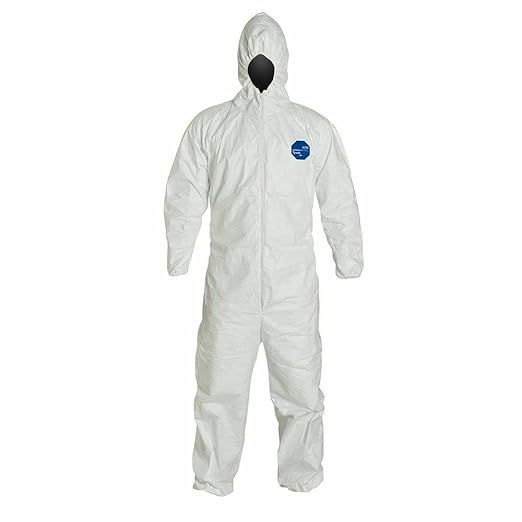 Tyvek Disposable Suit by Dupont with Elastic Wrists, Ankles and Hood (Medium) | Amazon (US)