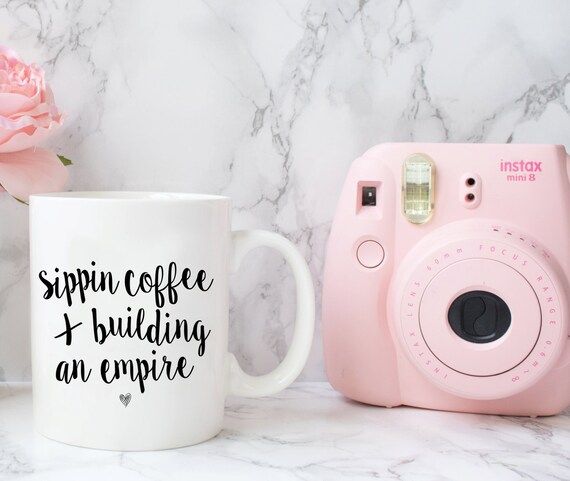 Mug | Ceramic Coffee Mug | Coffee Mug | Funny Mug | Custom Mug | Sippin Coffee & Building An Empire  | Etsy (US)