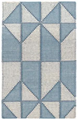 Ojai Blue Loom Knotted Cotton Rug | Annie Selke