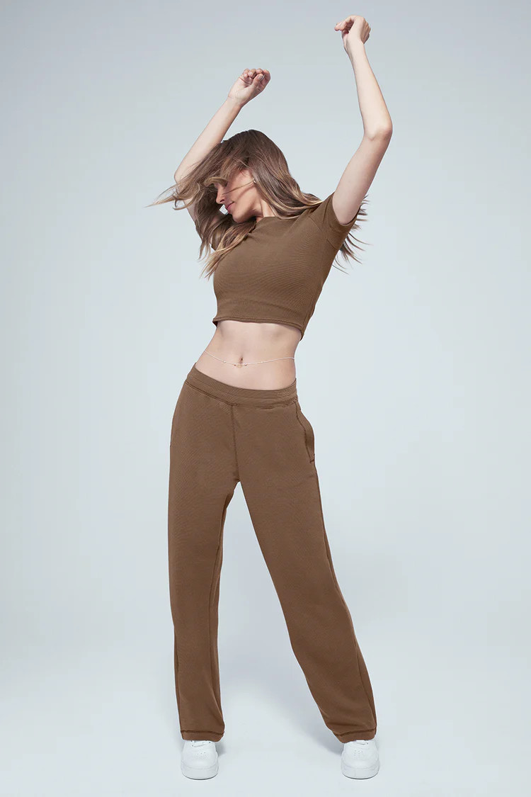 Micro Waffle High-Waist Pleasant Wide Leg Pant | Alo Yoga (US)