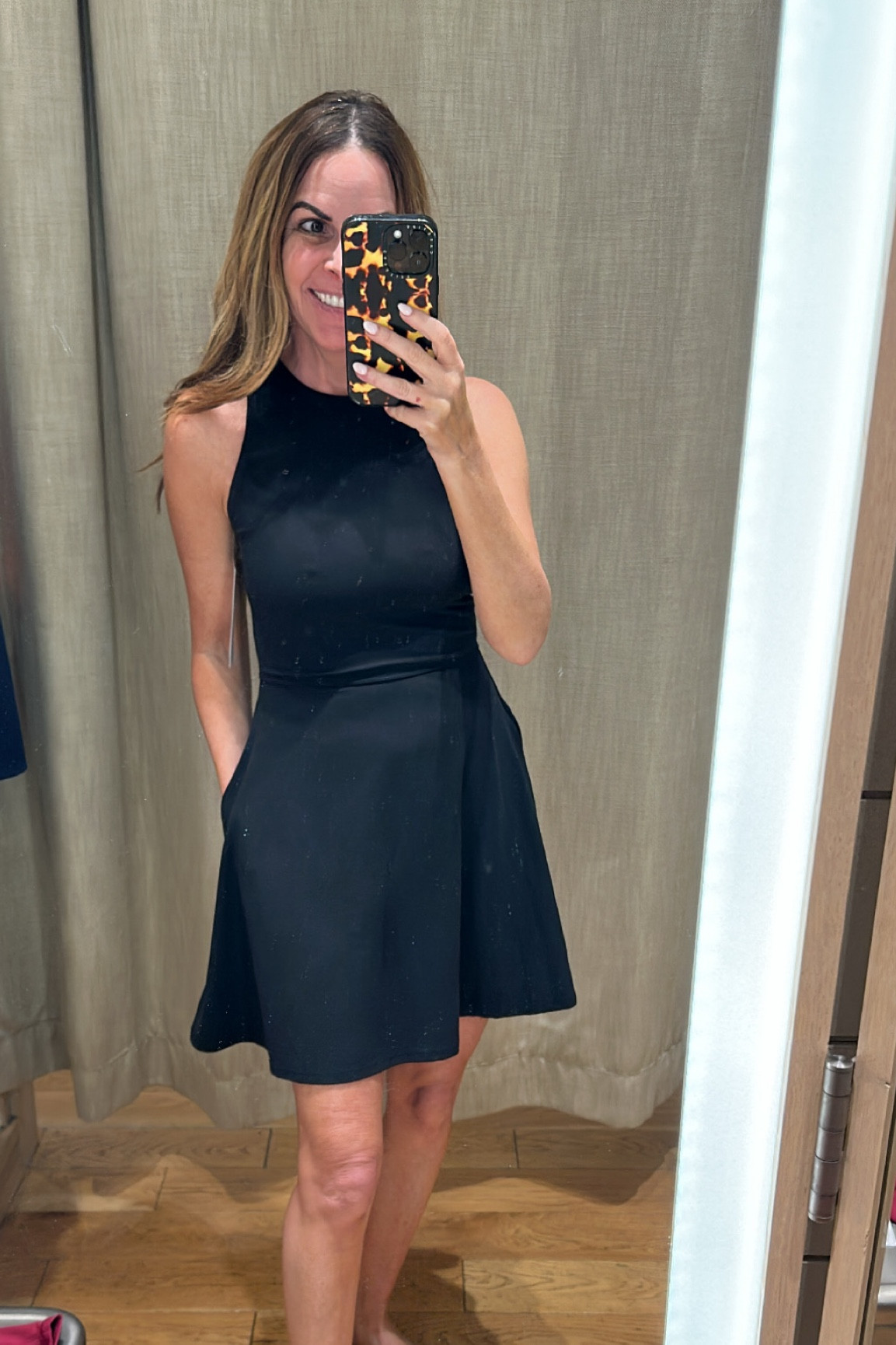 athleta black tennis dress Gussie Mini Dress with Shell Trim in Cupro Black , Asymmetric