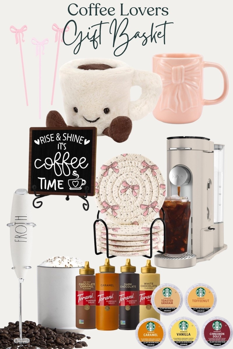 Coffee lovers gift basket idea 
Amazon coffee bar finds
Jellycat
Gifts for her 
Gift basket 
Gift guide 

#LTKFindsUnder100 #LTKHome