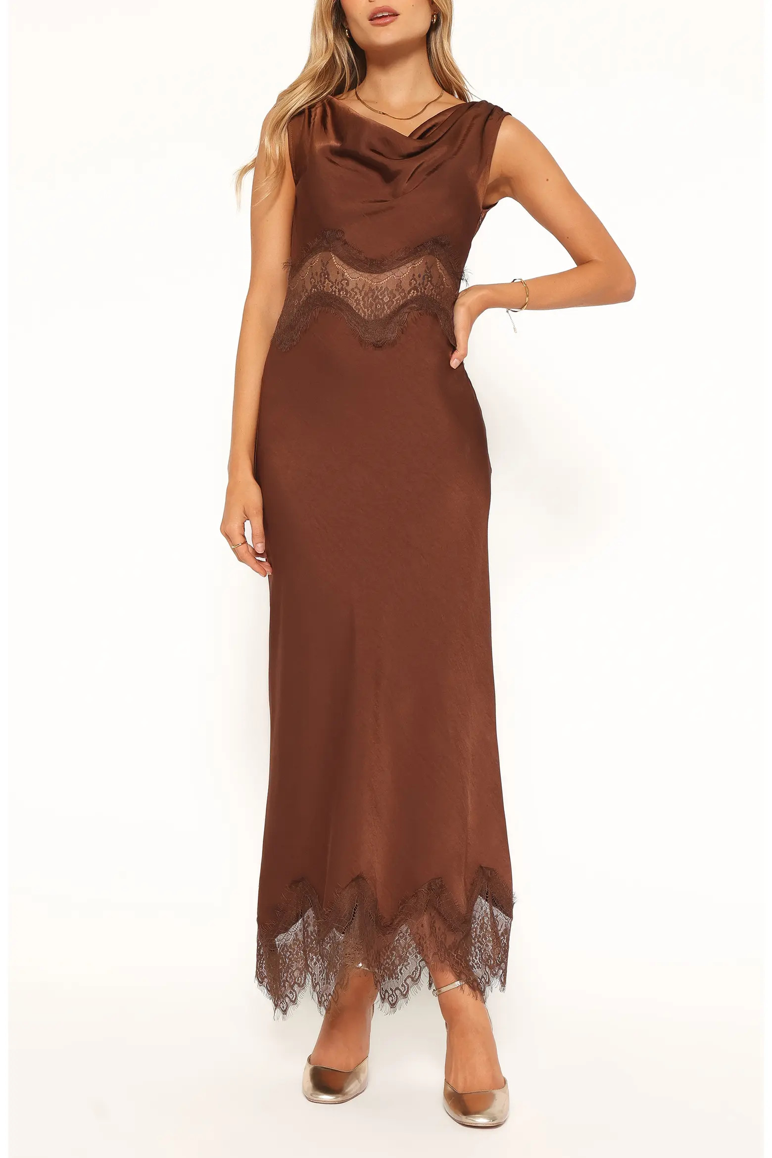 Petal & Pup Belmont Lace Trim Satin Midi Dress (Women) | Nordstrom | Nordstrom