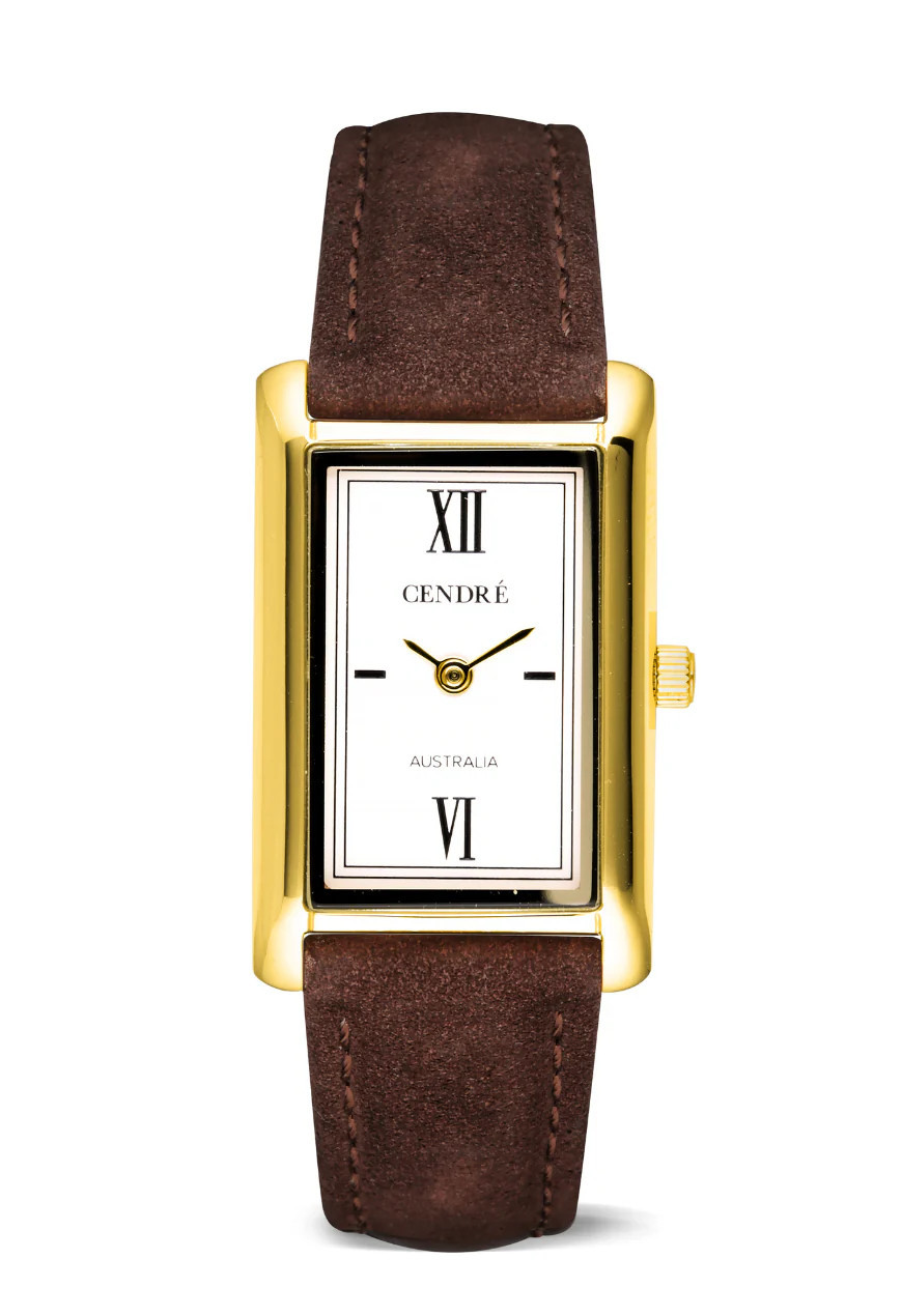 Kelly Watch | White | Chocolate Suede | Cendre