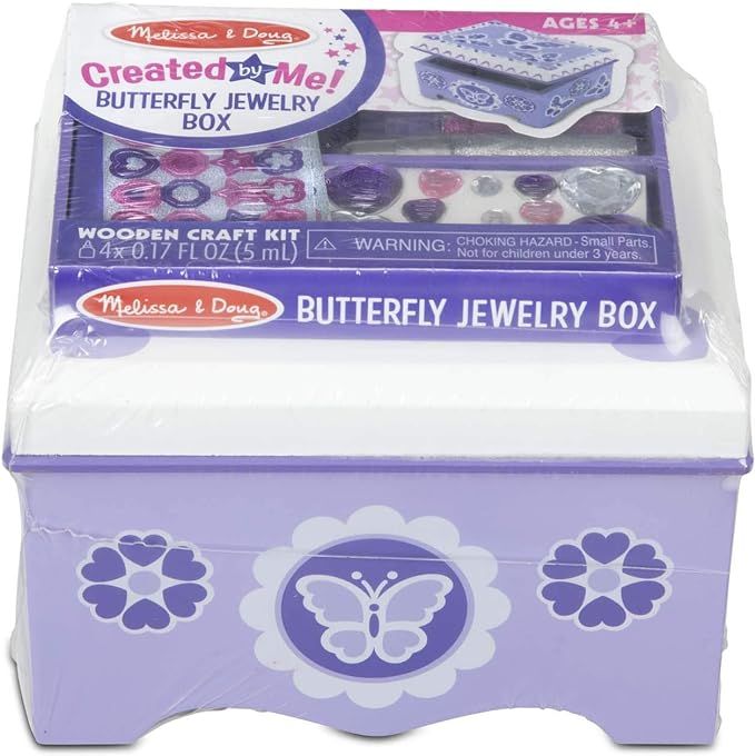 Melissa & Doug Created by Me! Purple Wooden Butterfly Jewelry Box Craft Kit - The Original (Great... | Amazon (US)