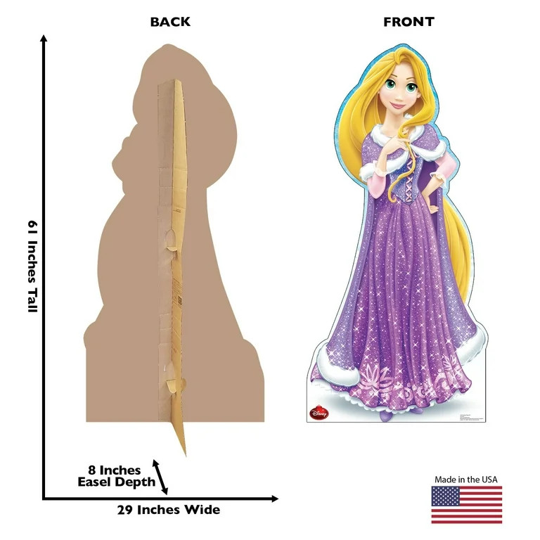 Cardboard People Holiday Rapunzel Life Size Cardboard Cutout Standup - Disney Holiday Collection | Walmart (US)