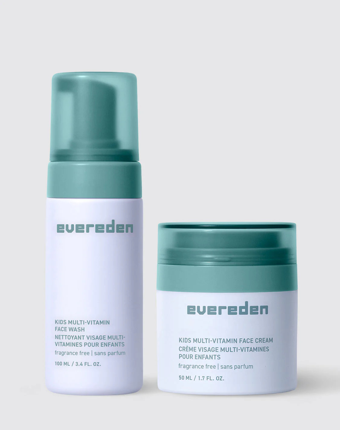 Kids Skincare Essentials Fragrance-Free - Face Cream + Face Wash | Evereden