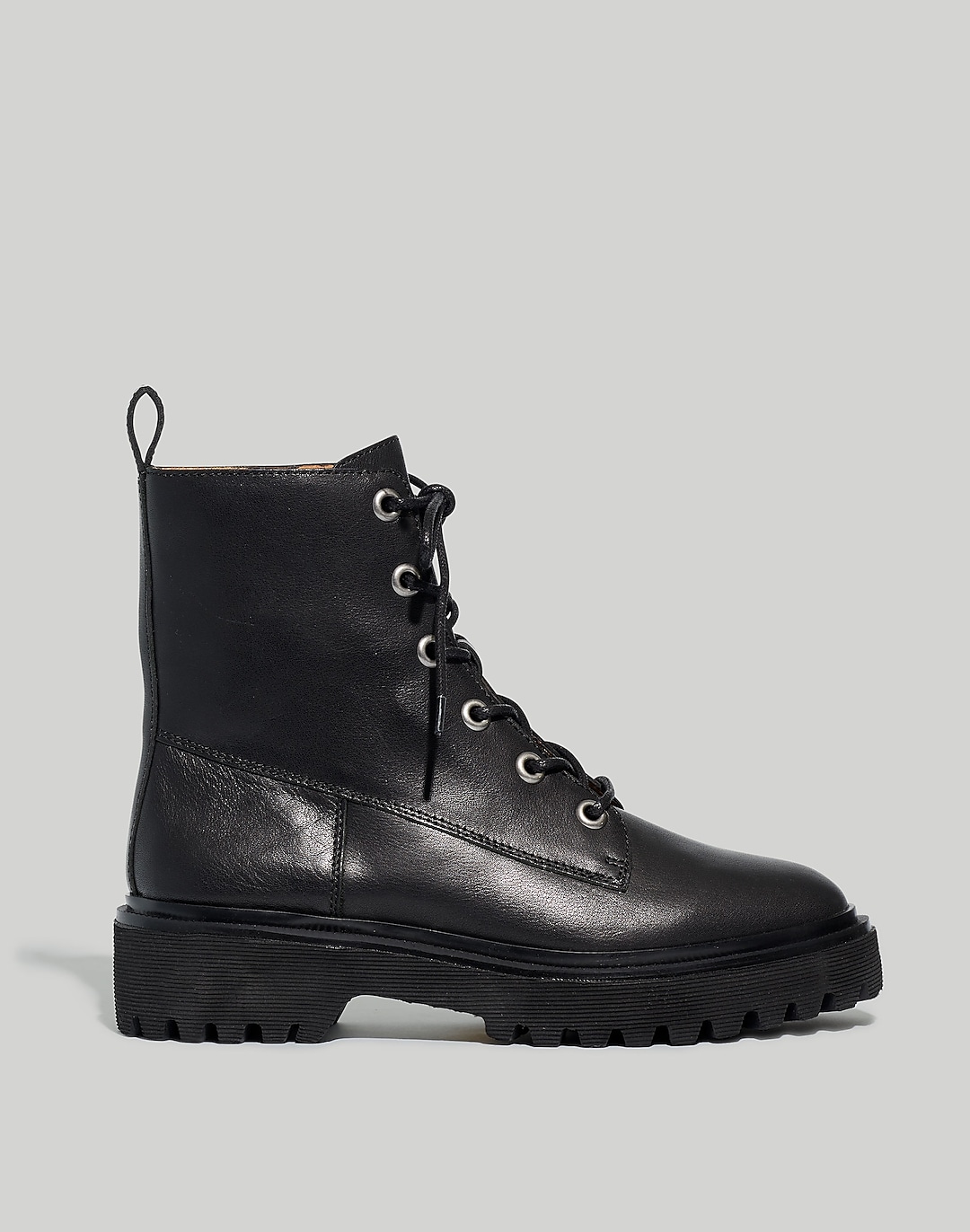 The Rayna Lace-Up Boot in Leather | Madewell