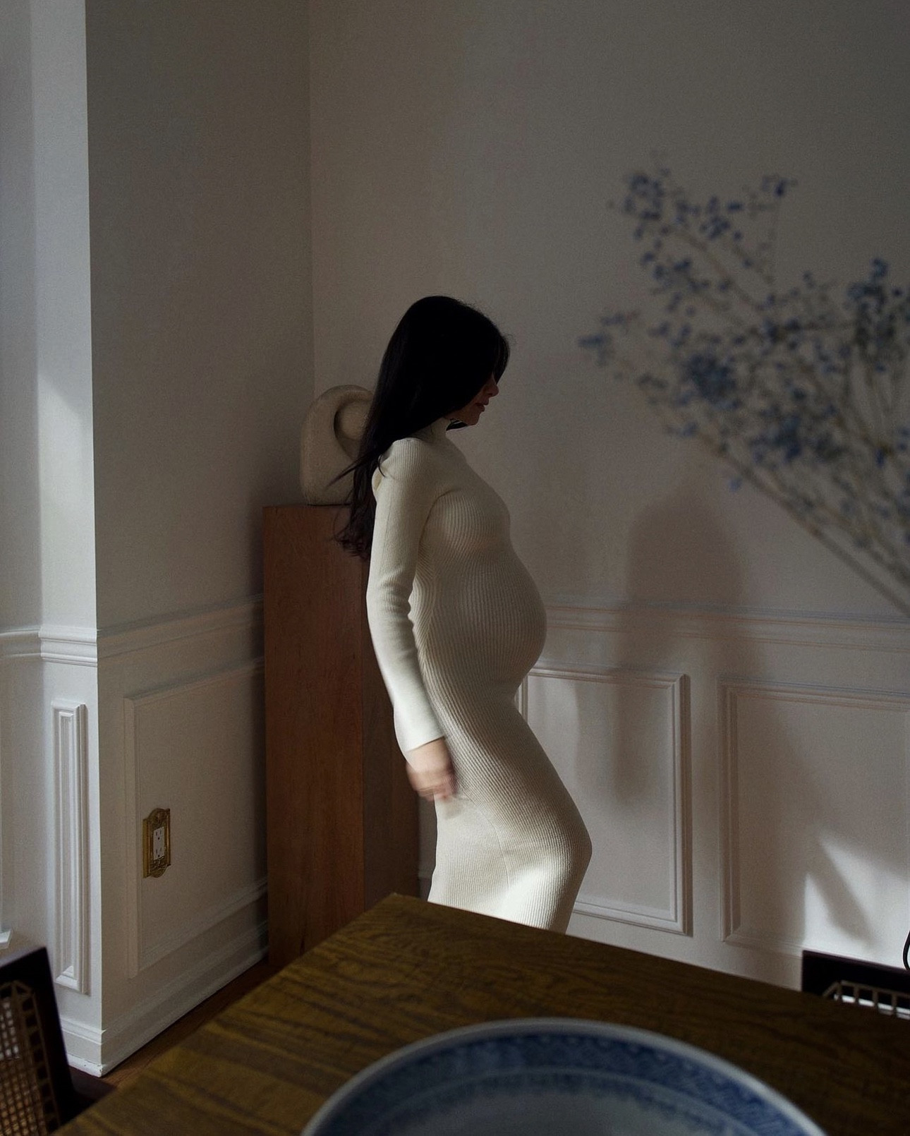 Love a fitted knit dress during pregnancy. 

This one is Ronny Kobo linked below with additional selects 