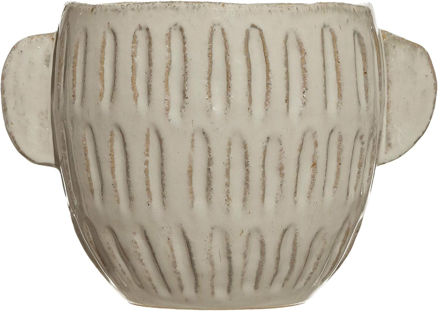 Embossed Stoneware Planter with Reactive Glaze Finish (Holds 7" Pot/Each one Will Vary) (DF2924) | Amazon (US)