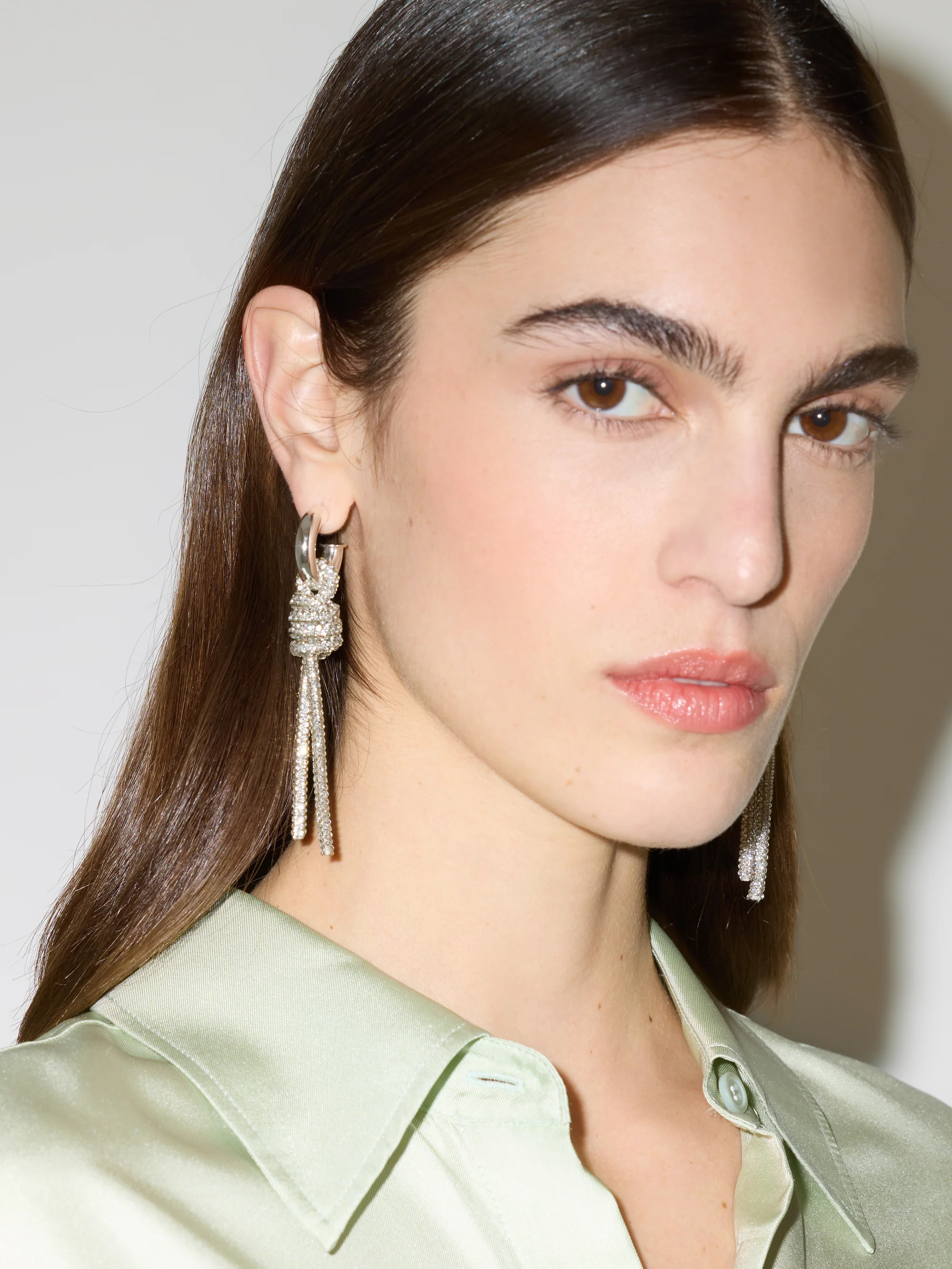 Sparkle Cord Statement Earring | SILVER | Jigsaw (UK)