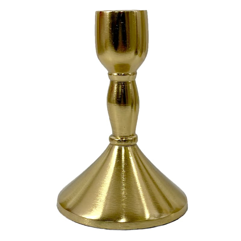 Providence Gold Taper Candle Holder, 5" | At Home