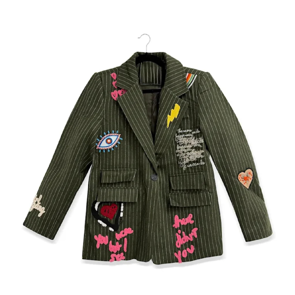 Funky Pinstripe Blazer | Meira T