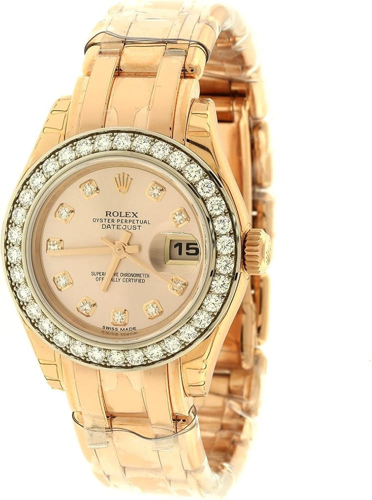 Rolex Lady Datejust Champagne Dial 18K Pink Gold Automatic Watch 179175CRJ | Amazon (US)