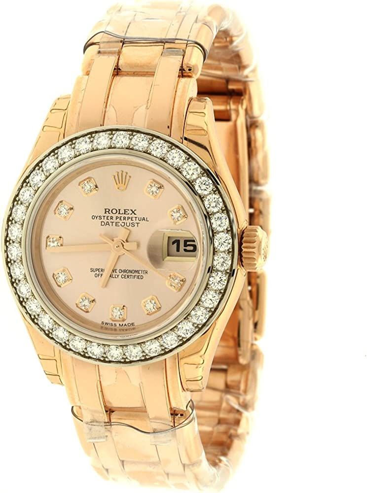 Rolex Lady Datejust Champagne Dial 18K Pink Gold Automatic Watch 179175CRJ | Amazon (US)