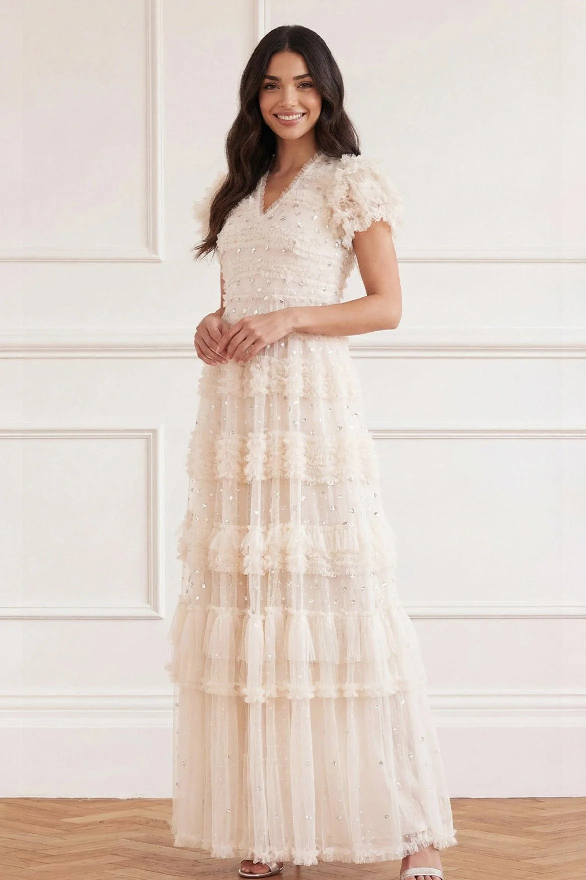 Vivian V-Neck Gown | Needle & Thread US
