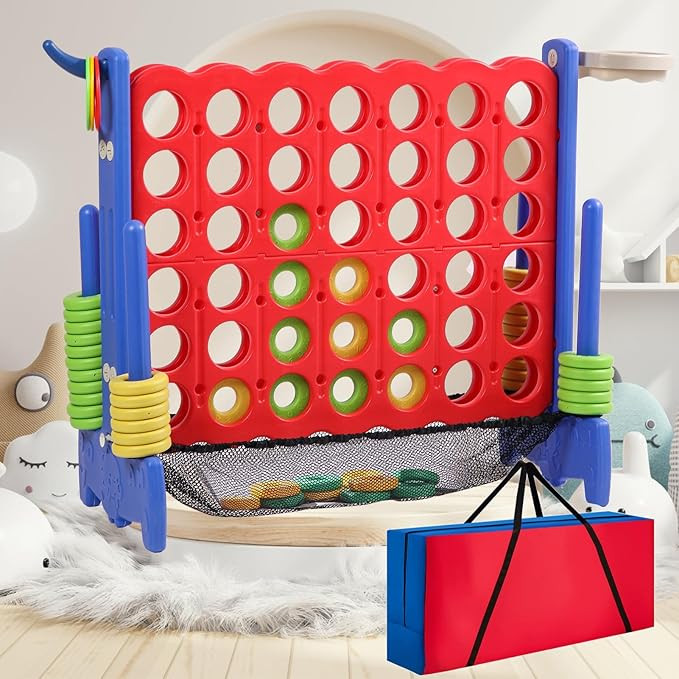 Giant 4 Row Game with Carrying Bag and Mesh Fabric .Giant 4-to-Score Game Set Suitable for Indoor... | Amazon (US)