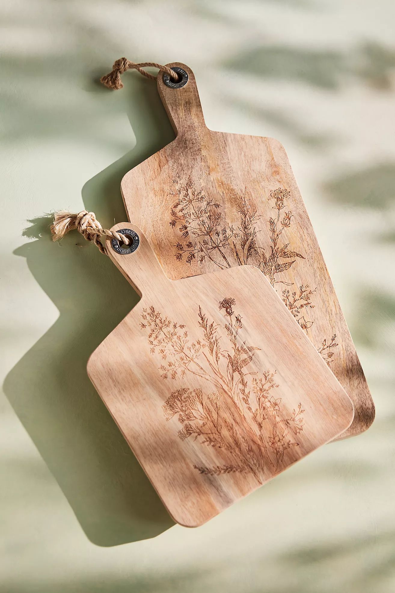 Wildflower Etched Wood Cutting Board | Anthropologie (US)