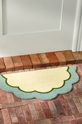 Devon Scalloped Coir Printed Doormat | Anthropologie (US)