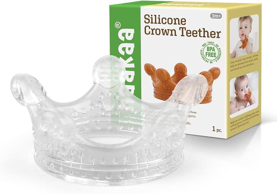 Haakaa Crown Teether - Super Soft Silicone Teething Toys | Freezer Safe Cold Soothing Teethers fo... | Amazon (US)