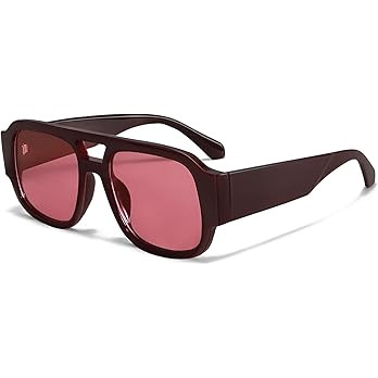 TYA Retro Oversized Aviator Sunglasses for Women Men 2026 Square Double Bridge Trendy Sun Glasses... | Amazon (US)