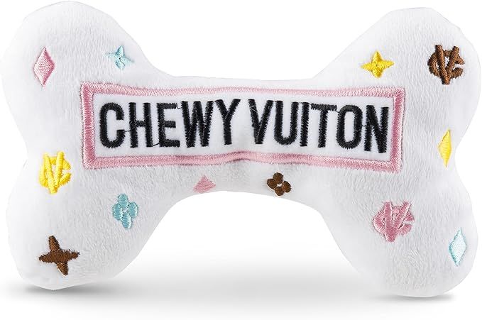 Haute Diggity Dog Chewy Vuiton White Collection – Soft Plush Designer Dog Toys with Squeaker an... | Amazon (US)