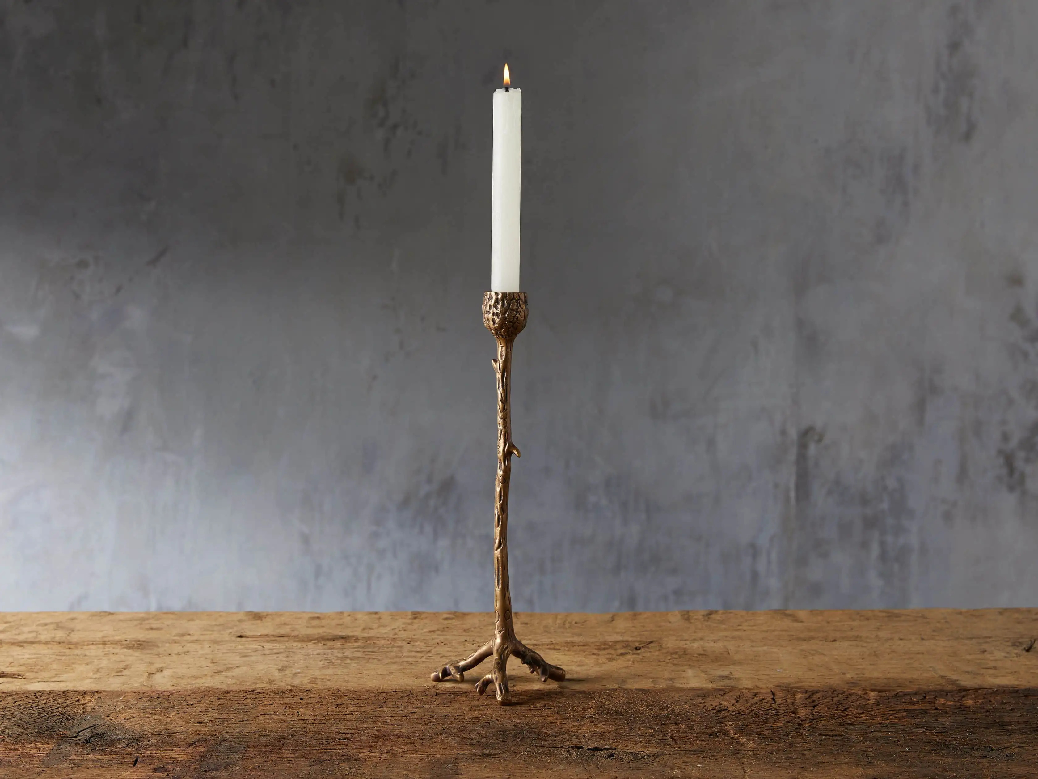 Acadia Gold Taper Holder | Arhaus