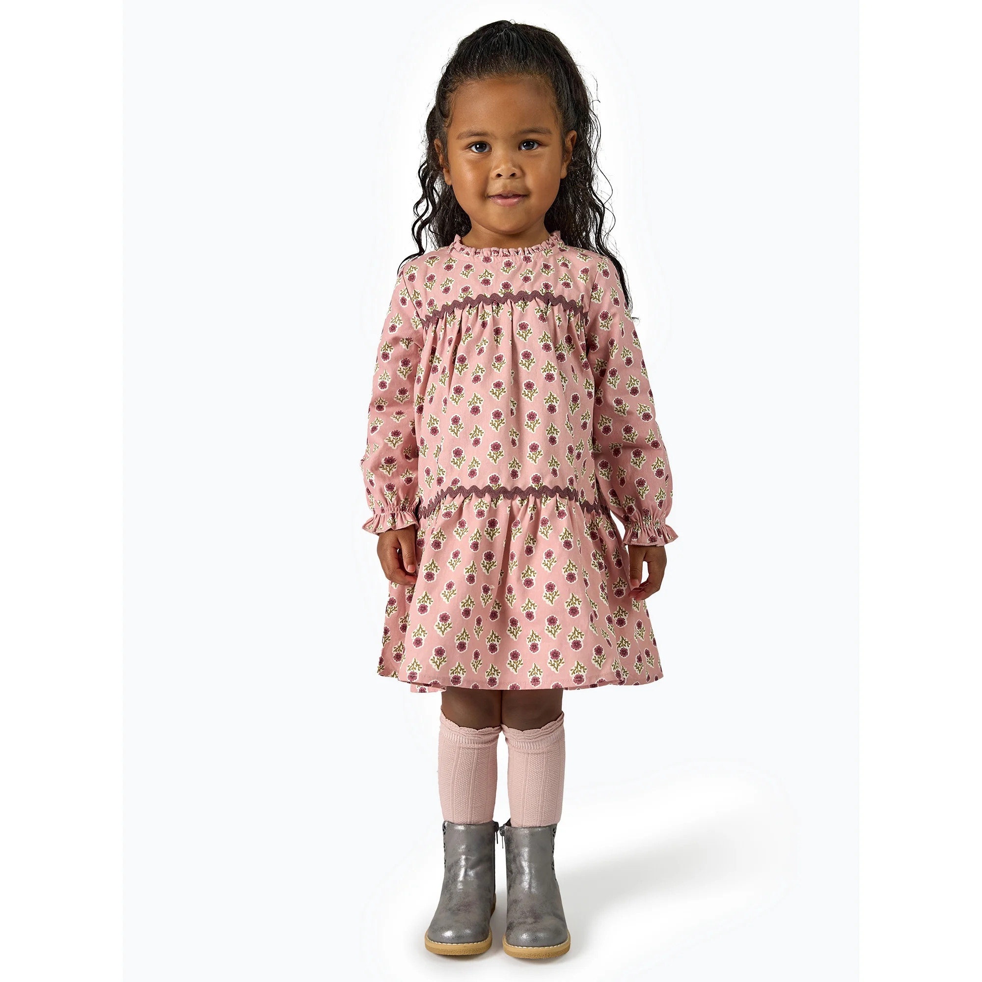 Modern Moments by Gerber Toddler Girl Tiered Dress with Ric Rac, Sizes 12M-5T - Walmart.com | Walmart (US)
