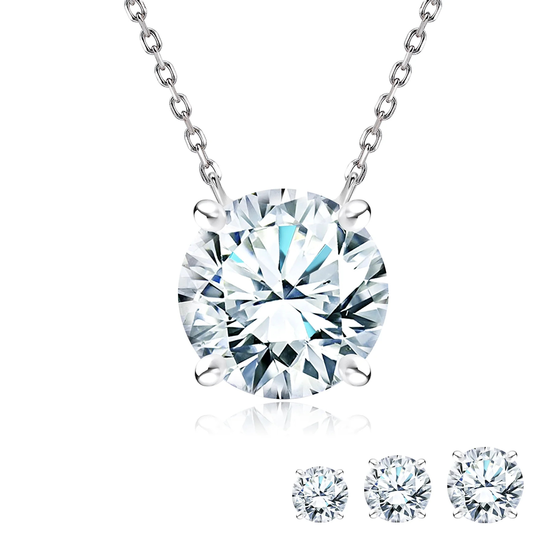 JeenMata Certified Lab Grown Diamond 0.50 Carat Round Cut Classic Solitaire Pendant Necklace - in... | Walmart (US)