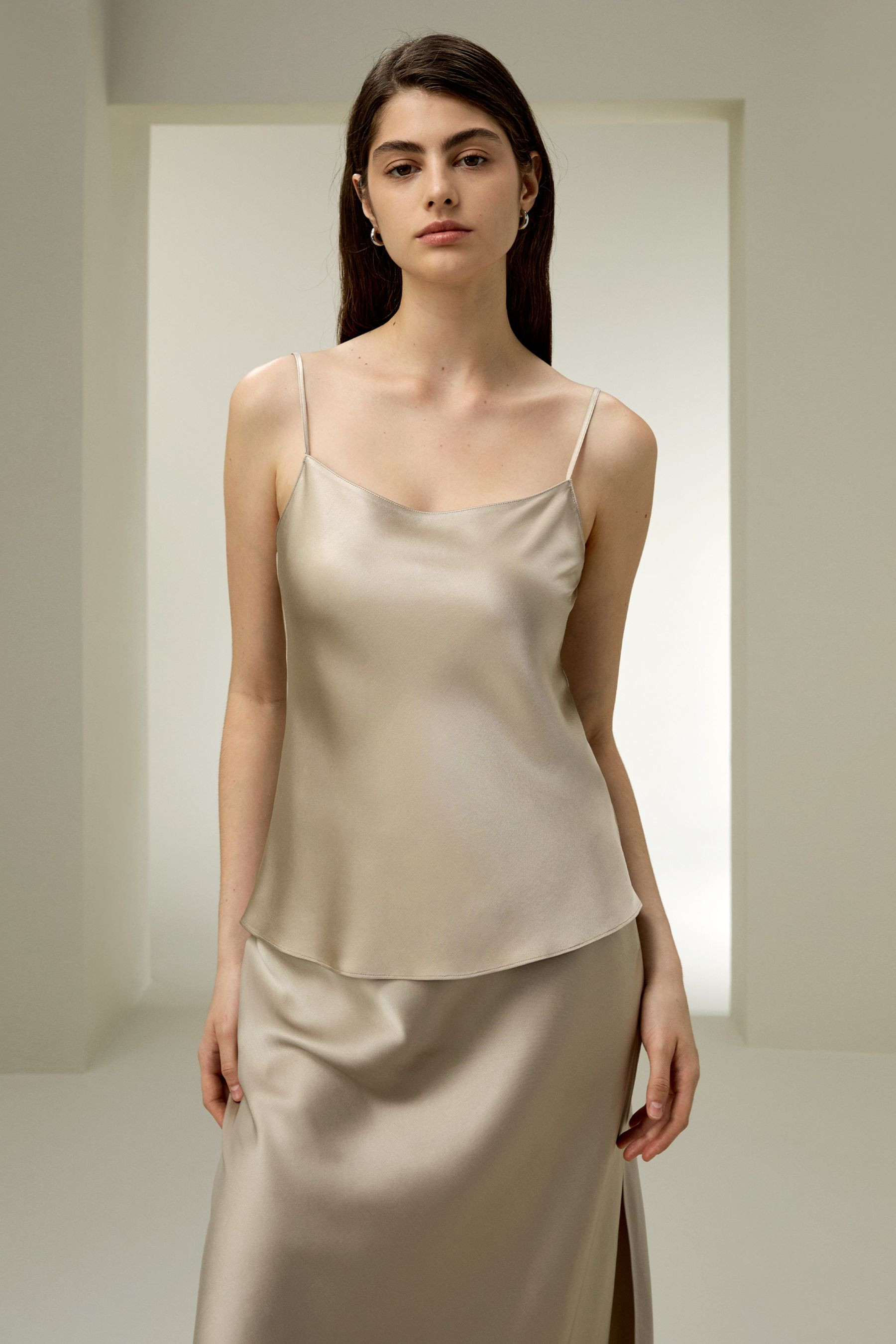 Double-Faced Silk Charmeuse Camisole | LilySilk