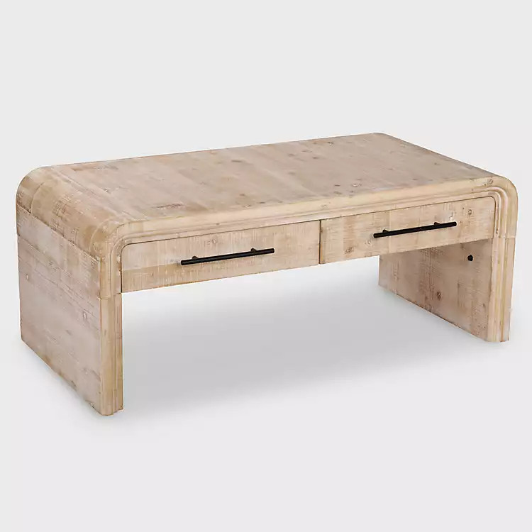 New! Whitewashed Pasadena Wood Coffee Table | Kirklands