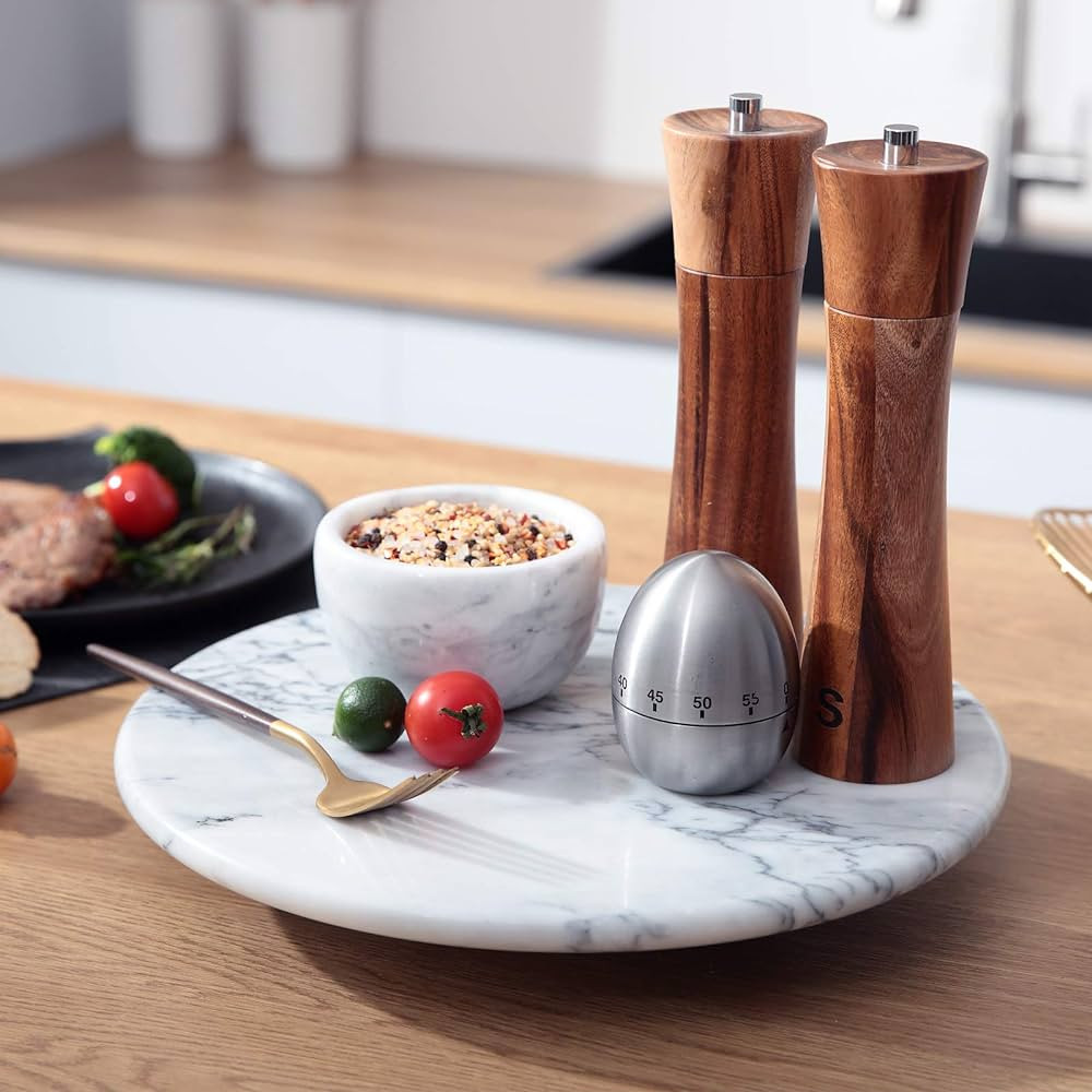 12'' Marble Lazy Susan for Countertop Kitchen Turntable Storage Turner Lazy Susan Turntables Lazy... | Amazon (US)