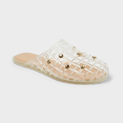 Women’s Luciana Jelly Mule Shoes - A New Day™ Gold 5.5 | Target