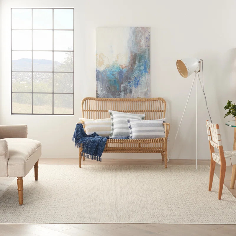 Anastasia Ivory/Silver Grey Indoor/Outdoor Area Rug | Wayfair North America