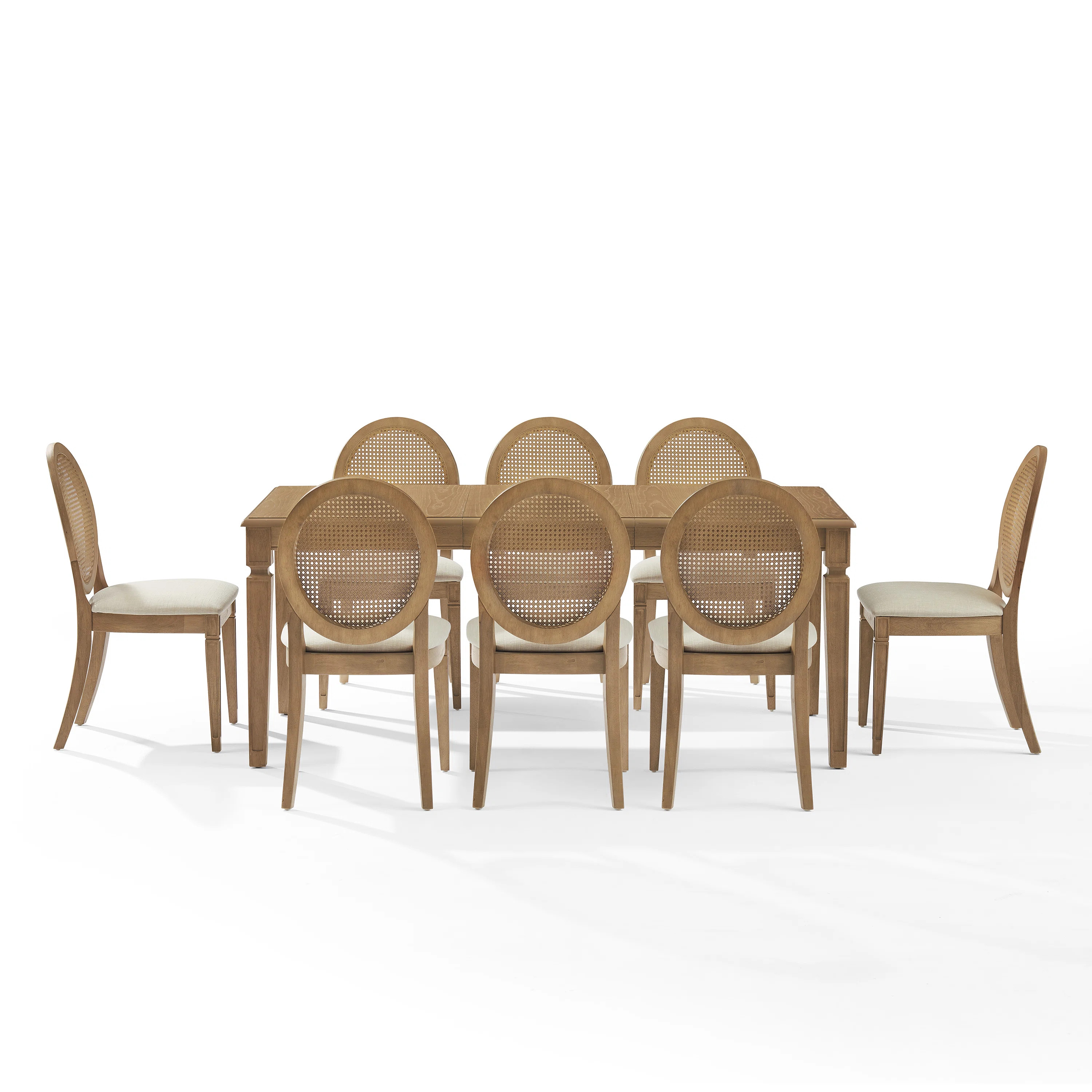 Jacolyn Dining Table Set Cane-back Upholstered Chairs | Wayfair North America